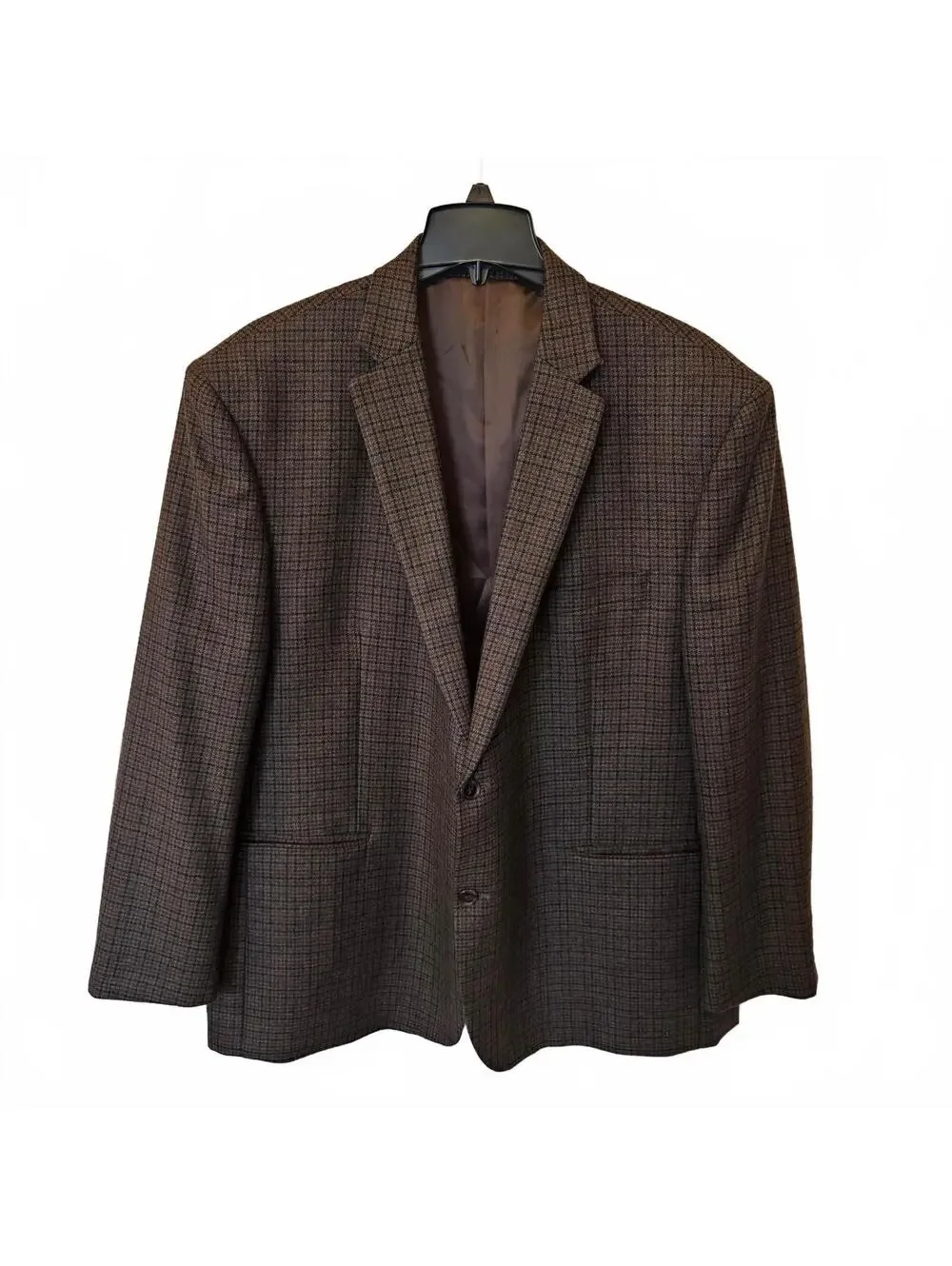 Lauren Ralph Lauren Mens Sport Coat Brown Plaid Tweed Classic Timeless Size 48R